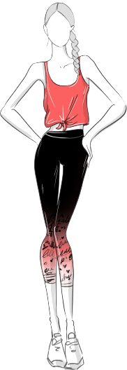 Fabletics fashion illustration