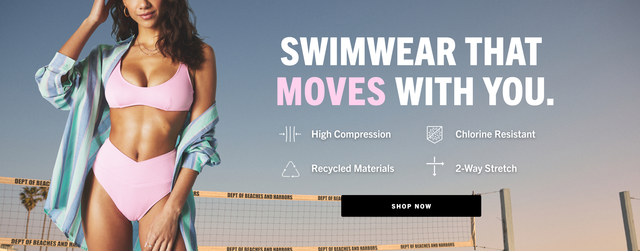 Swimwear that moves with you featuring high compression, chlorine resistant fabric, eco-friendly, and 2-way stretch. take our style quiz to shop.