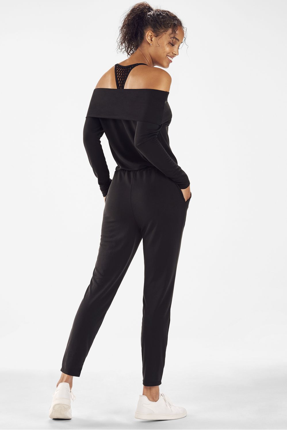 tess off shoulder jumpsuit